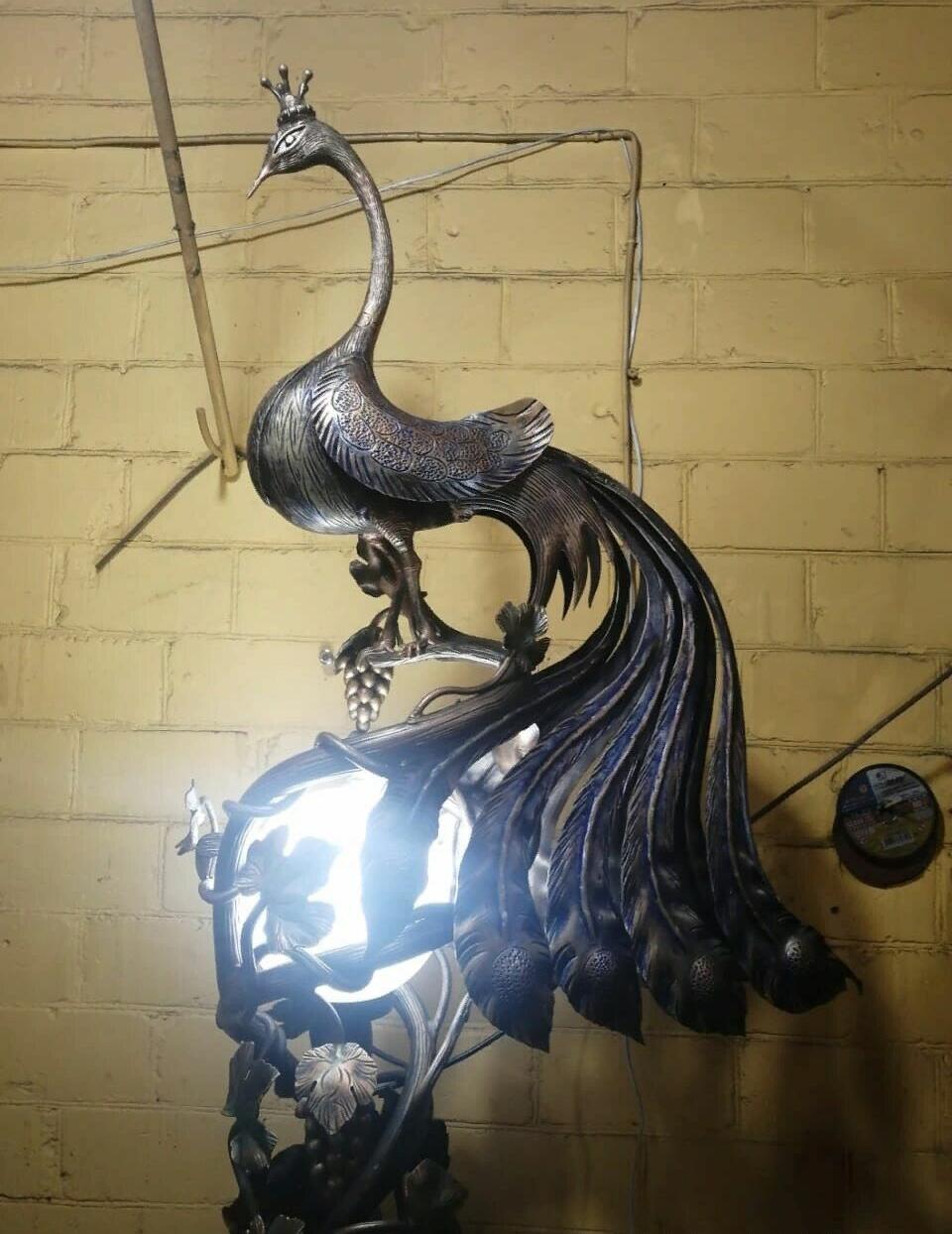 Кованая  металлическая фигура жар птица
