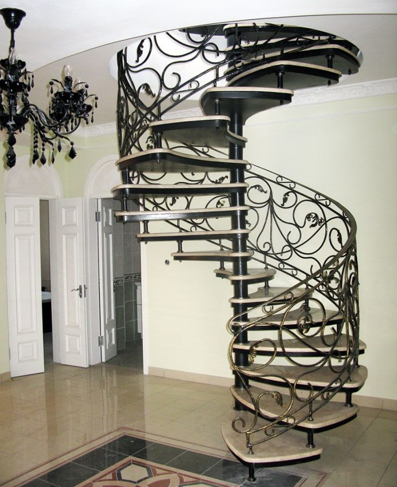 Винтовая лестница своими руками из металла фото