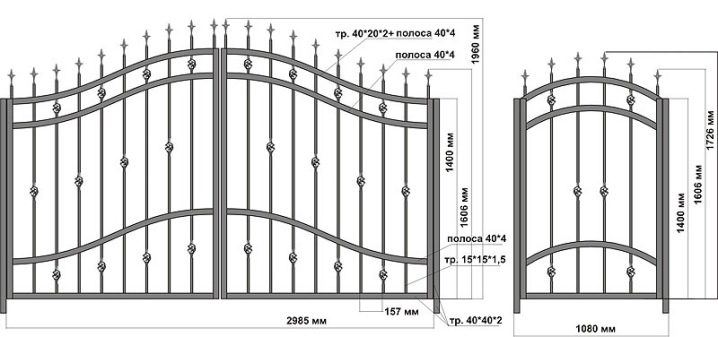 Чертежи металлических ворот