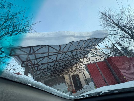 Прочный арочный навес — не боится снега: установка „под ключ“