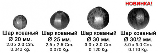Шар стальной кованый ("арбуз")